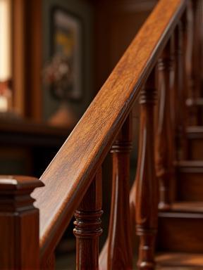 Escalier bois sculpté